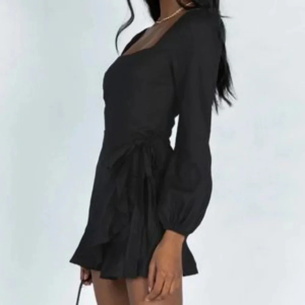 Princess‎ Polly Black Wrap Dress* New